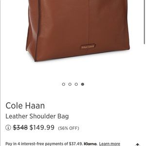 Cole Haan Camel Leather Cross Body Bag
